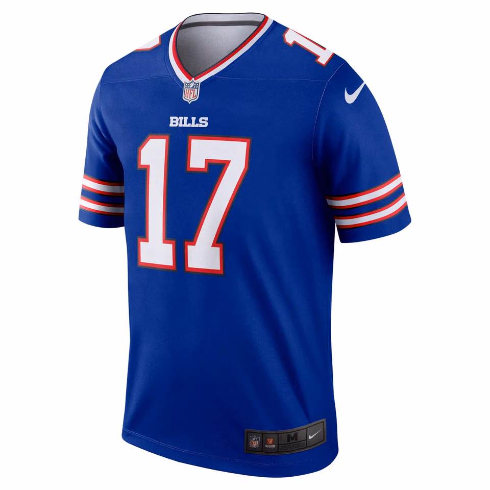 Josh Allen #17 Buffalo Bills Nike Legend NFL Football Jersey Blue view 2