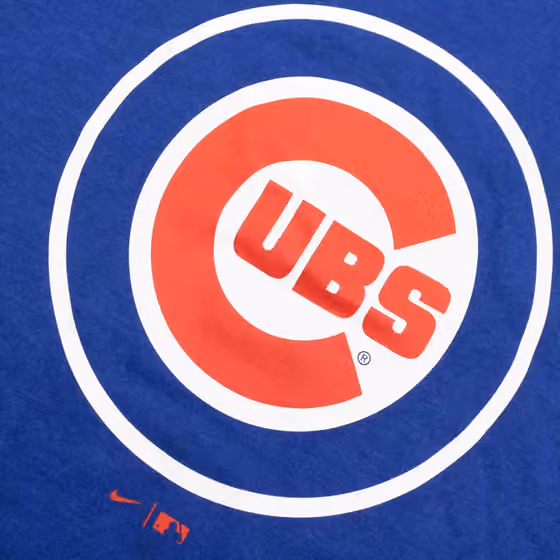 Chicago Cubs Large Logo MLB T-Shirt Blue view 3