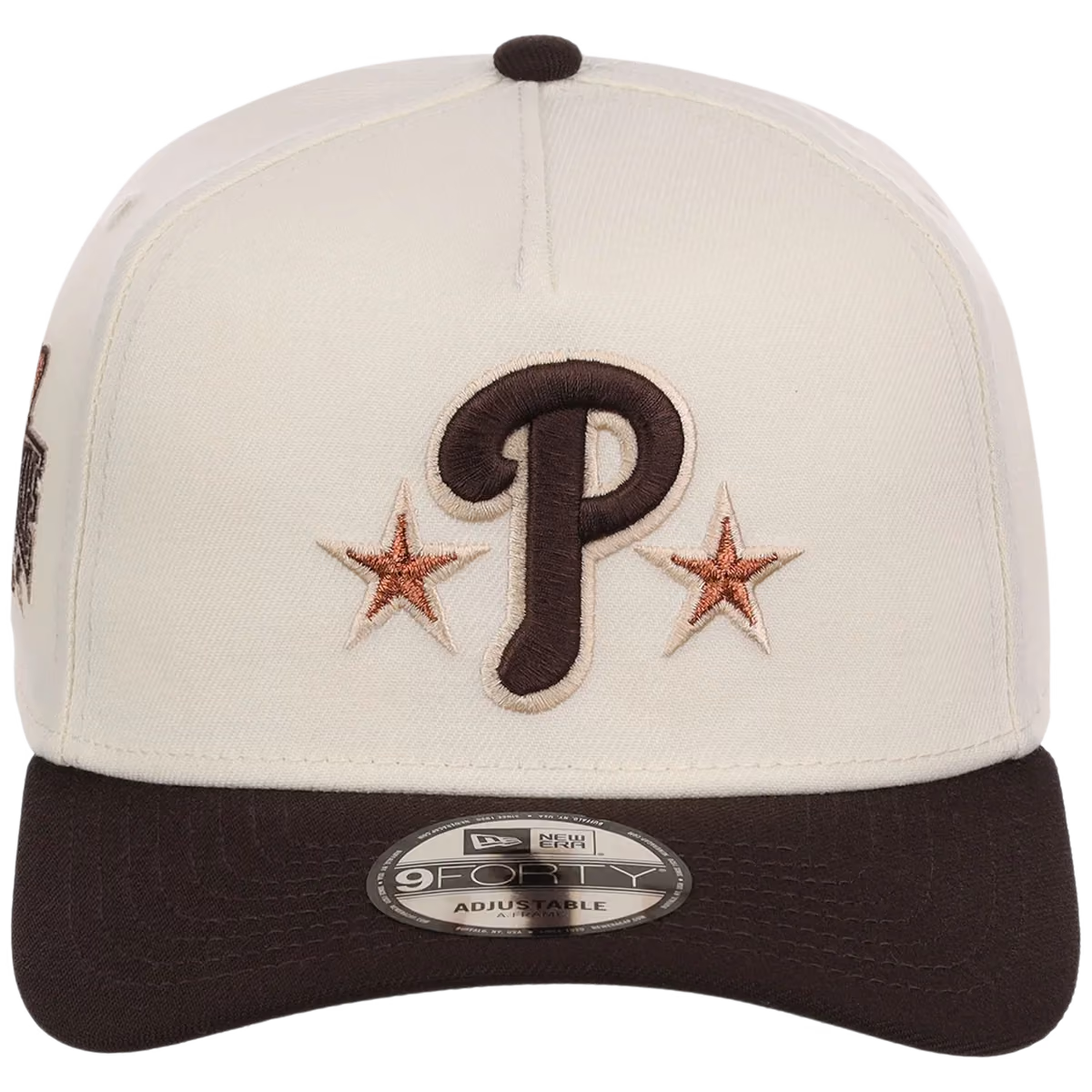 Philadelphia Phillies MLB Walnut Reserve New Era 9FORTY A-Frame detail view