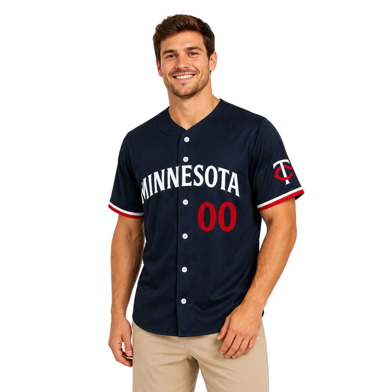 Minnesota Baseball Jersey Custom Exclusive Navy Style