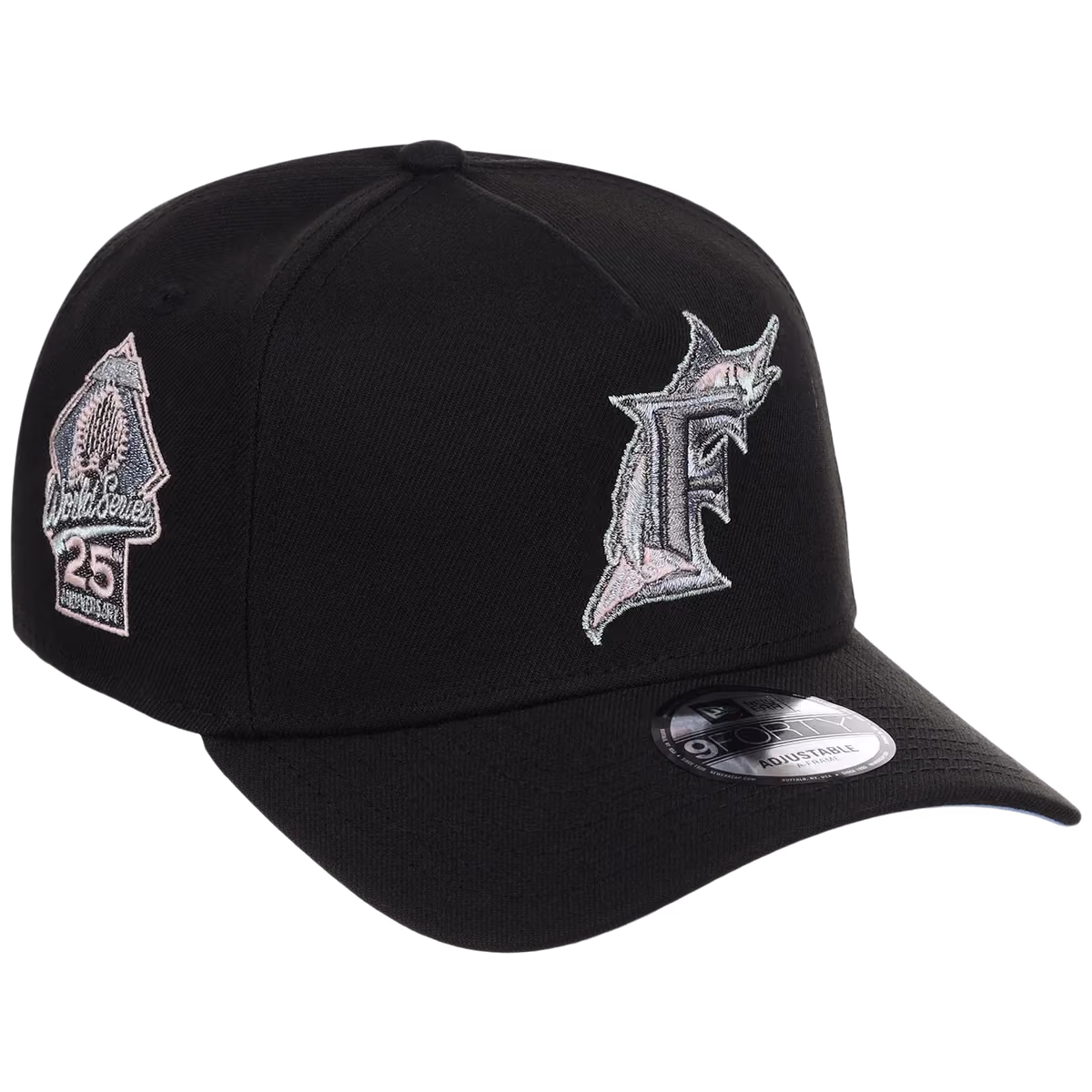 Miami Marlins MLB Pewter Skies New Era 9FORTY A-Frame front view