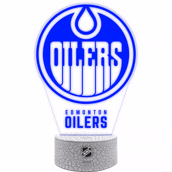 Edmonton Oilers NHL Team Logo LED Sign view 3