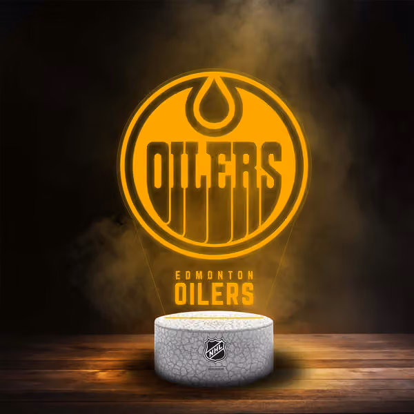 Edmonton Oilers NHL Team Logo LED Sign view 1