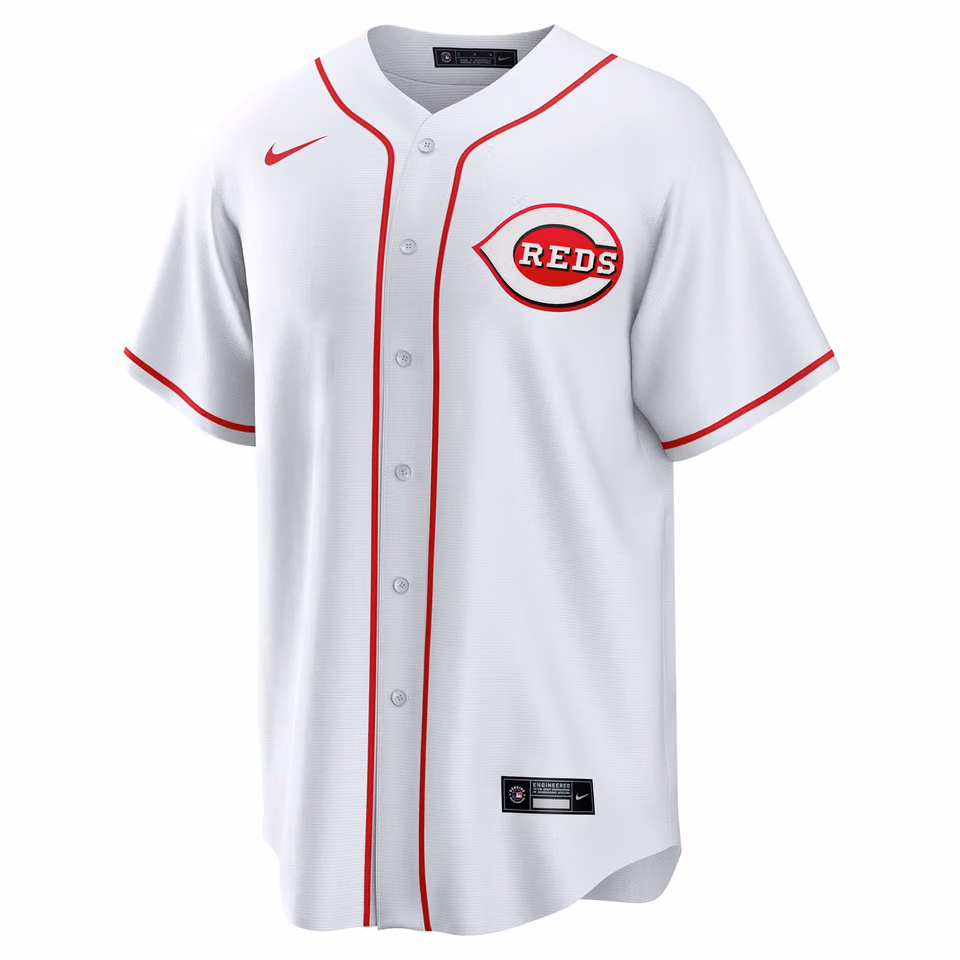Cincinnati Reds Nike Replica MLB Home Jersey White view 1