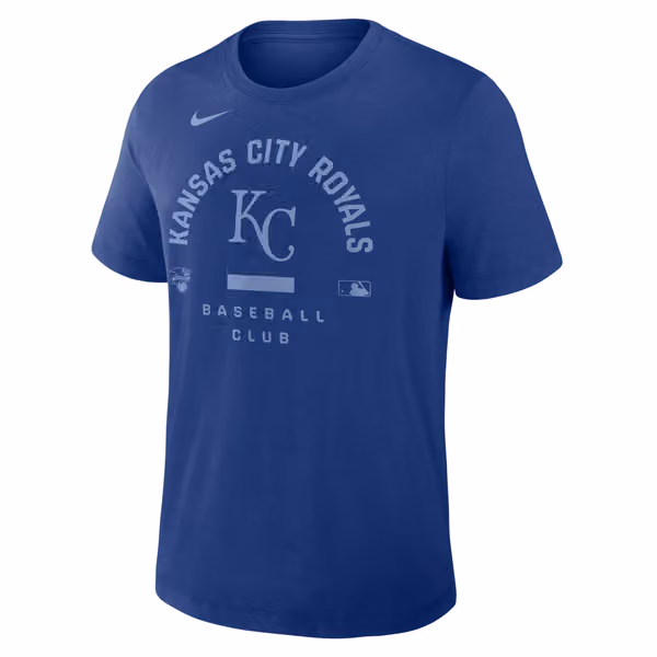 Kansas City Royals Early Work 2026 MLB Authentic Tri-Blend T-Shirt Blue view 1