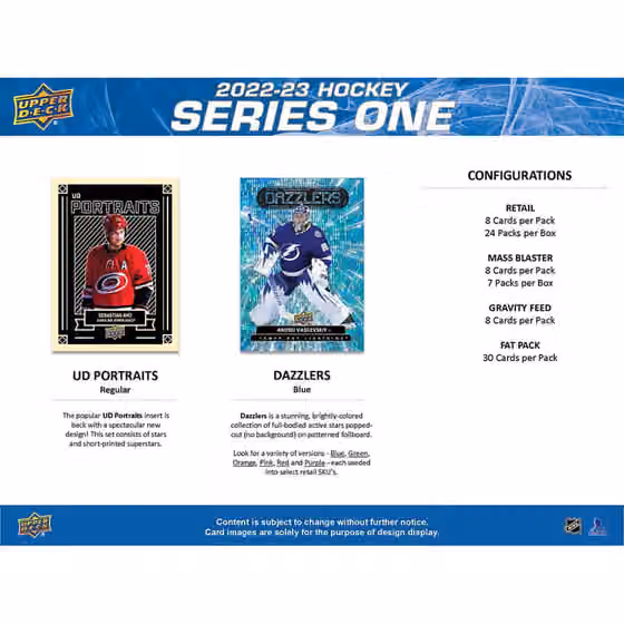 2022/23 Upper Deck Series 1 Hockey NHL Retail Box view 4