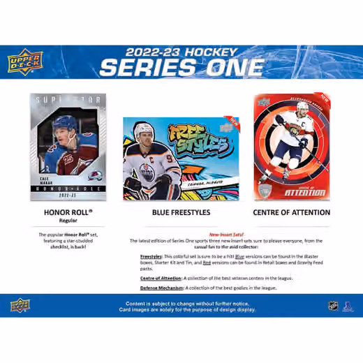 2022/23 Upper Deck Series 1 Hockey NHL Retail Box view 3