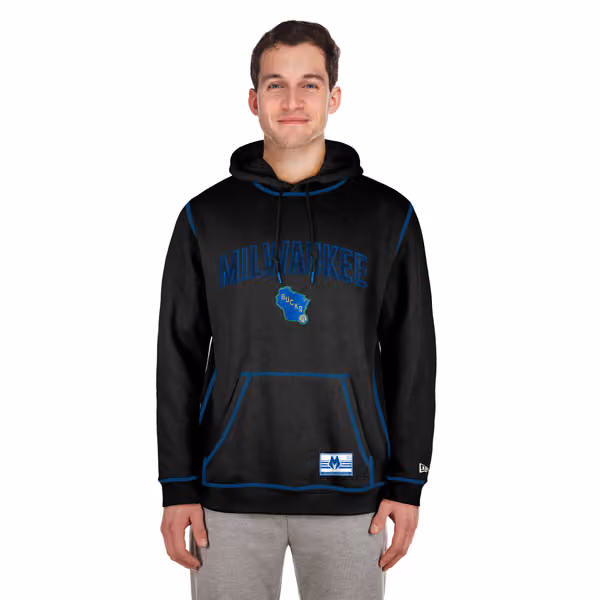 Milwaukee Bucks 2023 City Edition New Era Oversized NBA Hoodie view 5