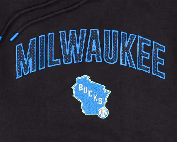 Milwaukee Bucks 2023 City Edition New Era Oversized NBA Hoodie view 3