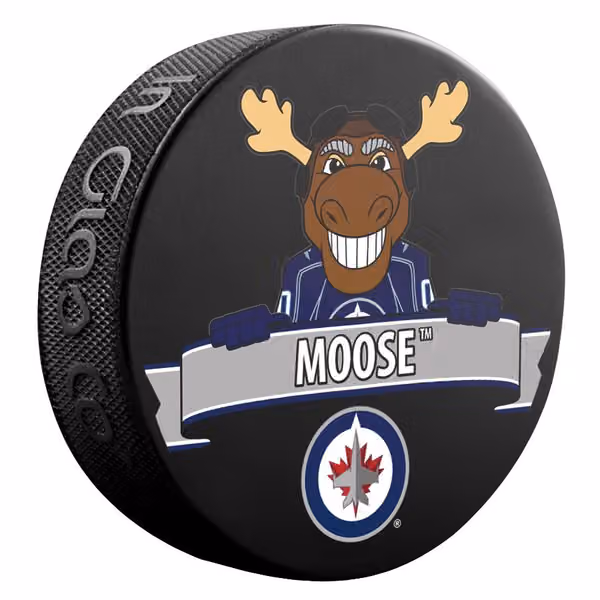 Winnipeg Jets Moose Mascot NHL Souvenir Puck view 1
