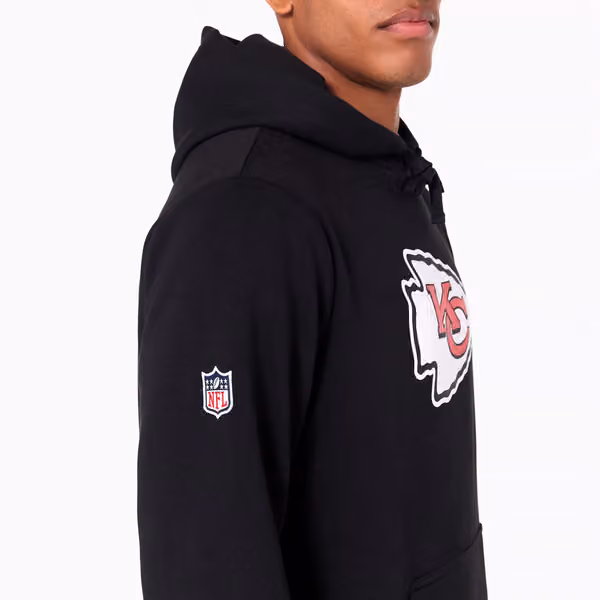 Kansas City Chiefs Logo Hoodie New Era NFL Sweatshirt Black view 3
