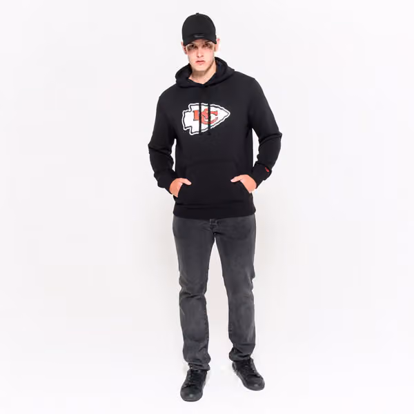 Kansas City Chiefs Logo Hoodie New Era NFL Sweatshirt Black view 5