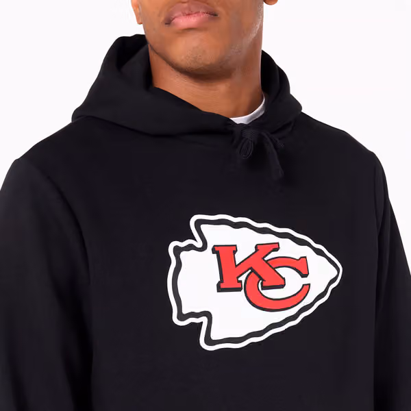 Kansas City Chiefs Logo Hoodie New Era NFL Sweatshirt Black view 6