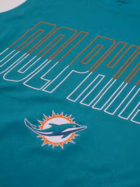 Miami Dolphins Miler Dri-FIT NFL Muscle Tank Top Aqua view 4