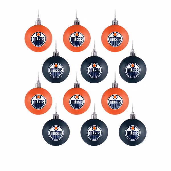 Edmonton Oilers NHL Christmas Ornament Set (12-Piece) view 1