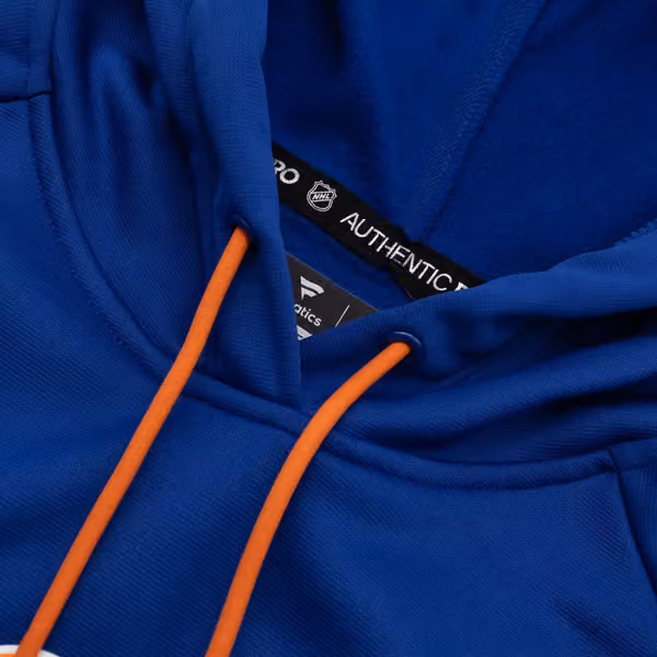 New York Islanders 2025/26 Authentic Pro Rink Tech NHL Hoodie Blue view 4