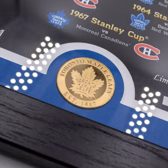 Toronto Maple Leafs Stanley Cup Legacy Bronze Coin Framed NHL Photo view 2