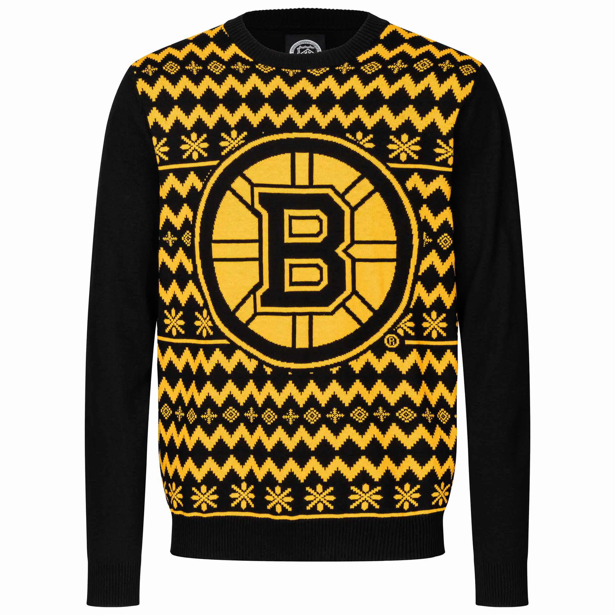 Boston Bruins NHL Big Logo Ugly Christmas Sweater view 1