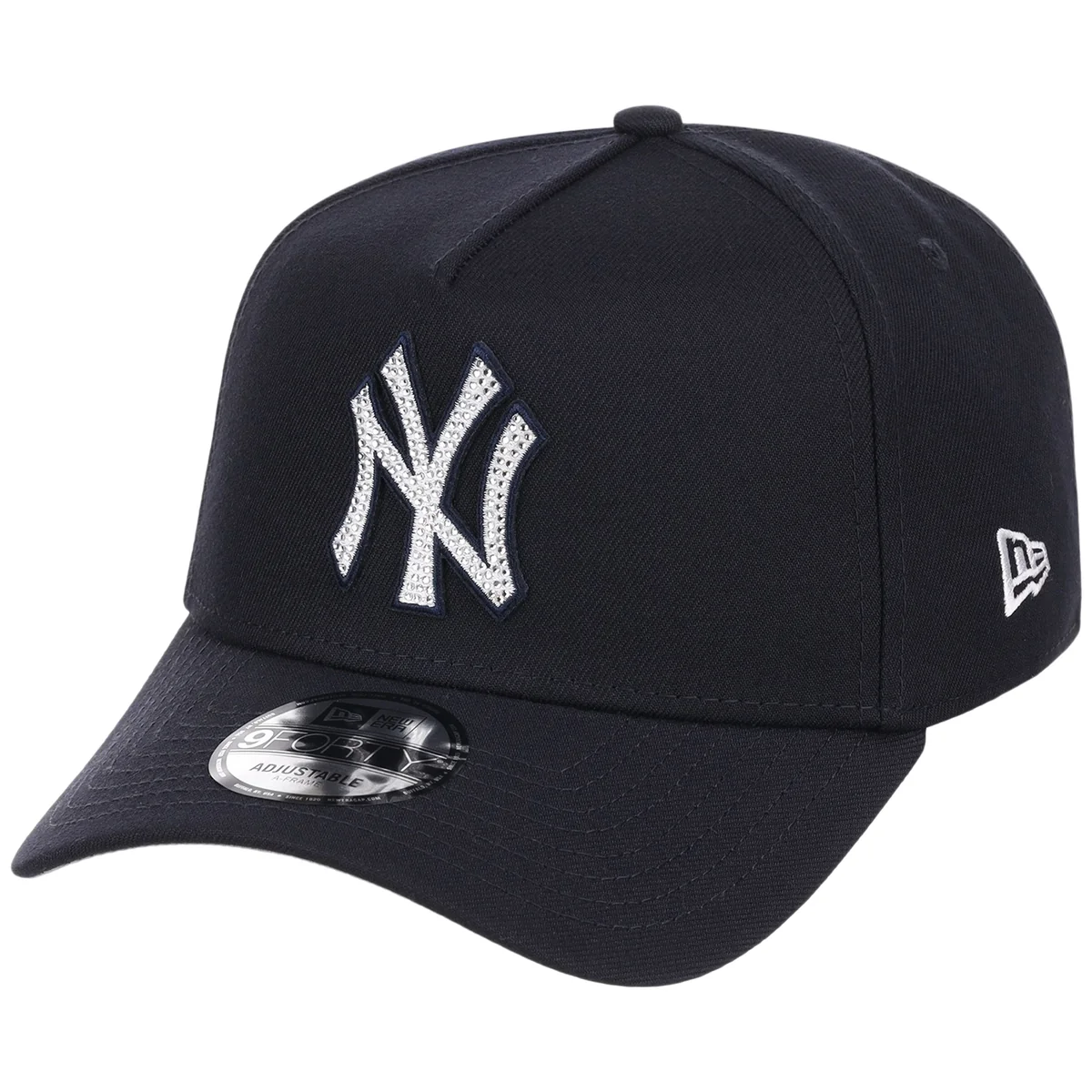 New York Yankees MLB Diamond Bling New Era 9FORTY A-Frame detail view
