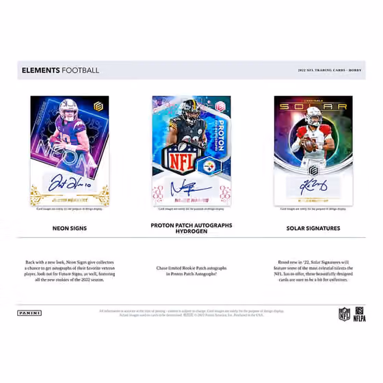 2022 Panini Elements NFL Football Hobby Box view 4