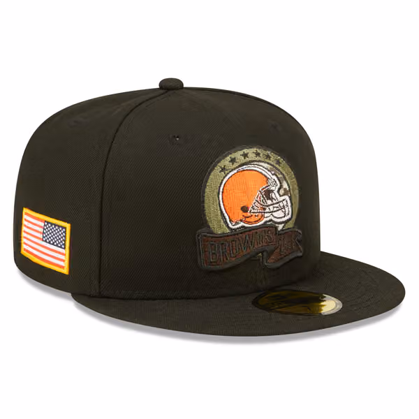 Cleveland Browns 2022 NFL On-Field Salute to Service New Era 59FIFTY Fitted Cap product photo