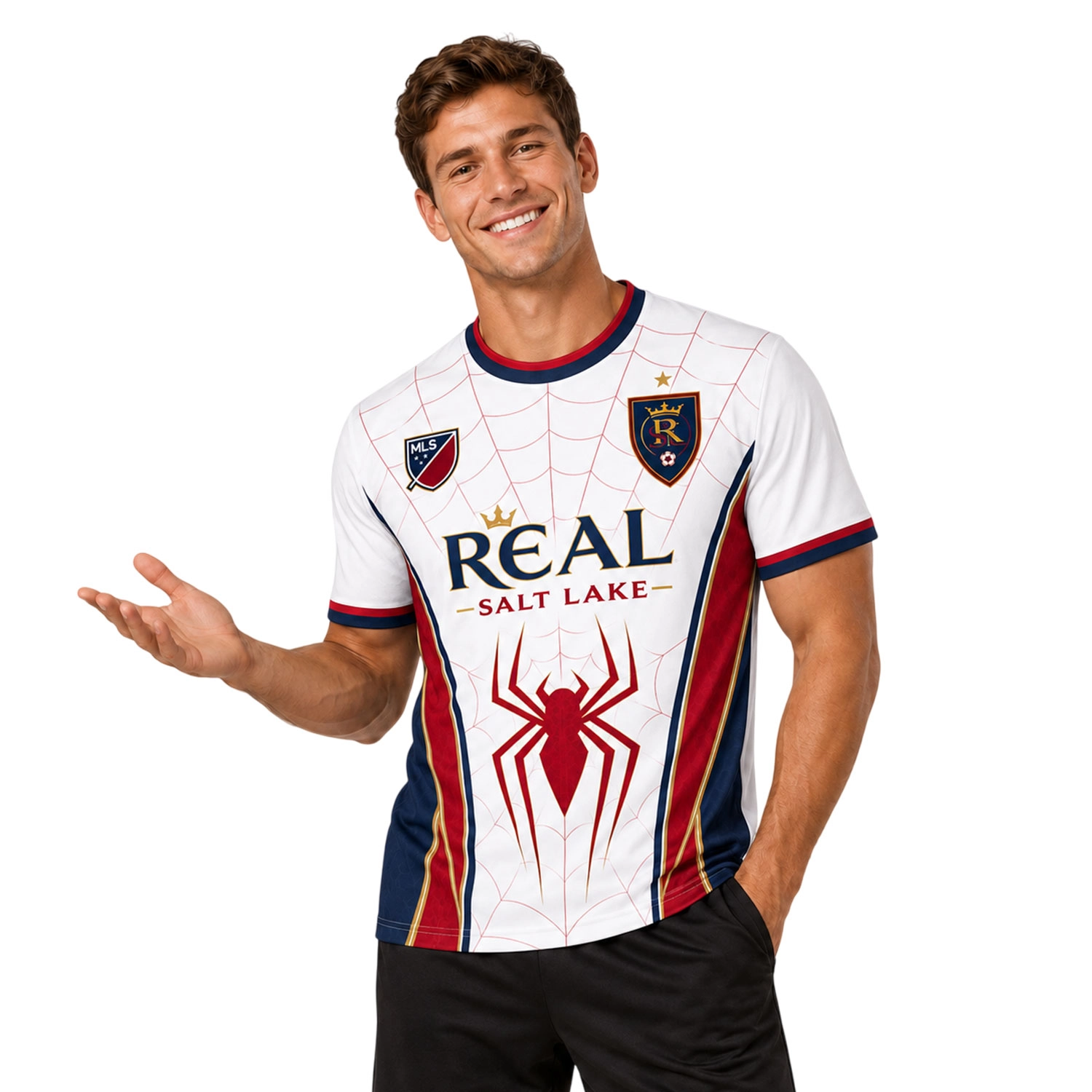 Real Salt Lake White Jersey – Stunning Spiderman Web