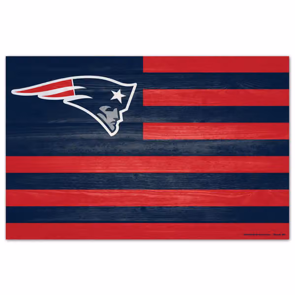 New England Patriots WinCraft NFL Americana Wood Sign view 1