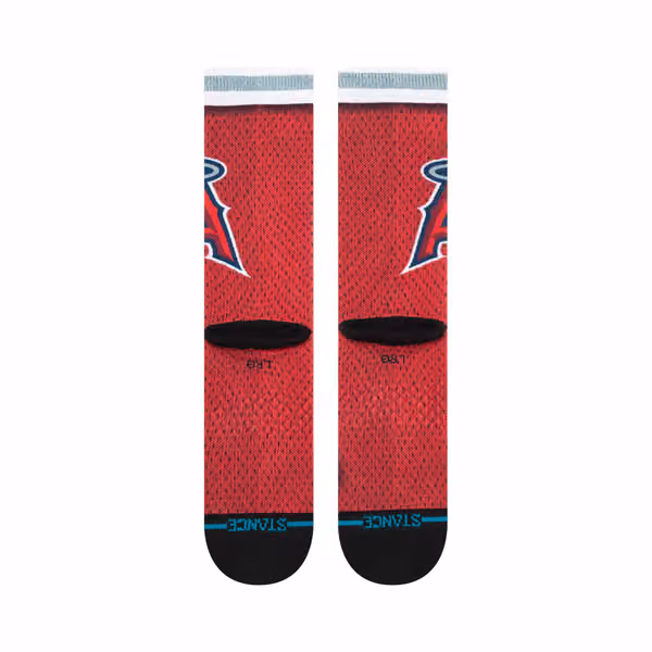 Los Angeles Angels MLB Batting Practice Stance Crew Socks view 3