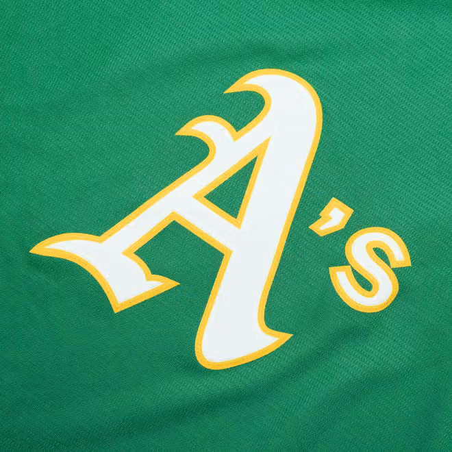 Oakland Athletics Cooperstown Collection Nike MLB Jersey Green view 3