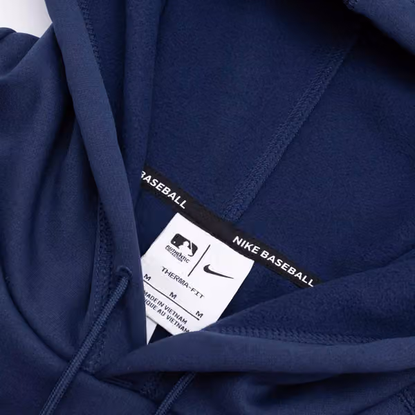 Houston Astros 2024 MLB Authentic Practice Nike Therma Hoodie Navy view 4