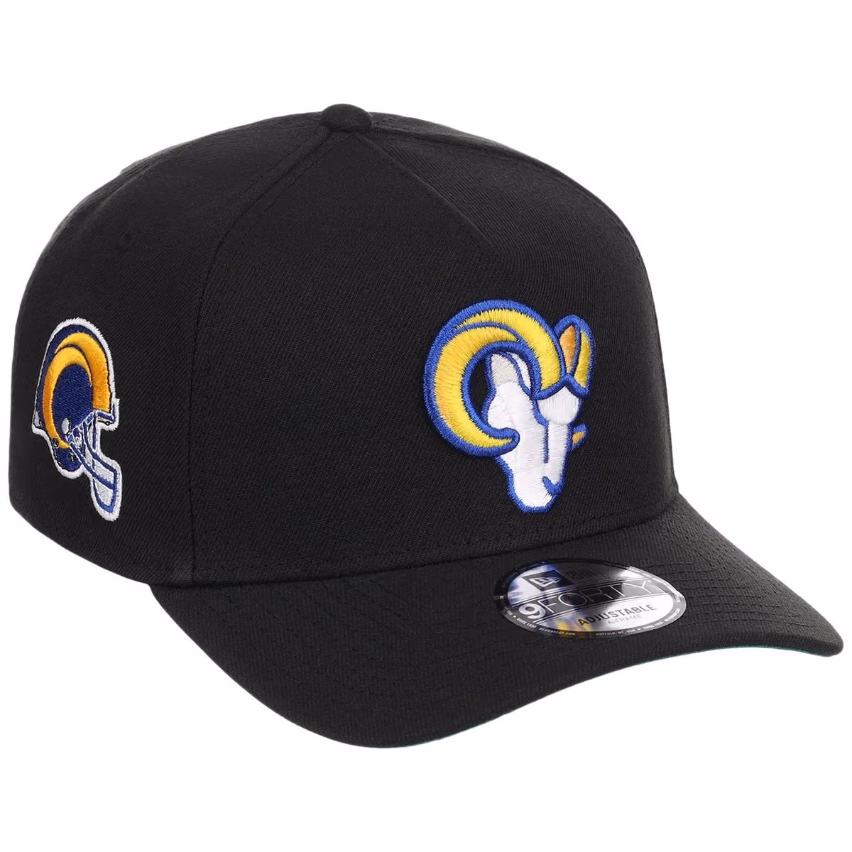 Los Angeles Rams NFL Black Dome New Era 9FORTY A-Frame front view