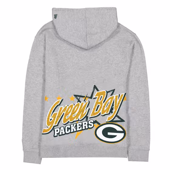 Green Bay Packers Sport Classics Oversized NFL Hoodie Gray view 2