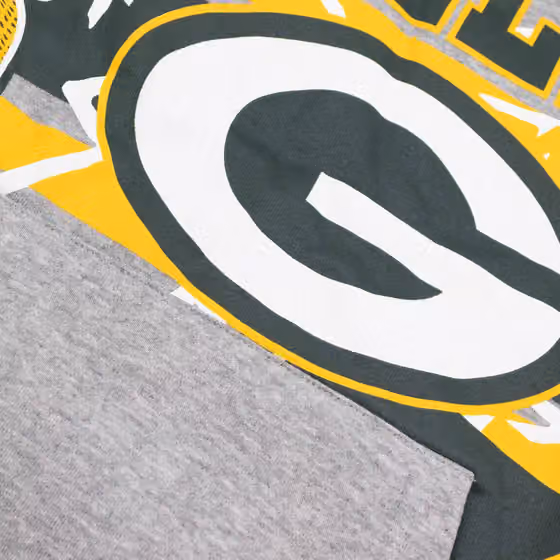Green Bay Packers Sport Classics Oversized NFL Hoodie Gray view 3