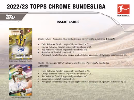 2022/23 Topps Chrome Bundesliga Soccer Hobby Box view 5