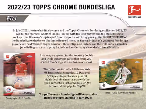 2022/23 Topps Chrome Bundesliga Soccer Hobby Box view 2