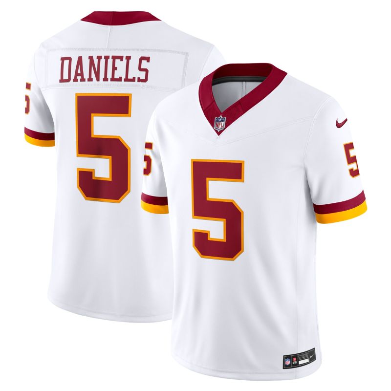 Jayden Daniels #5 Washington Commanders 2026 Stitched Limited NFL Jersey White view 1