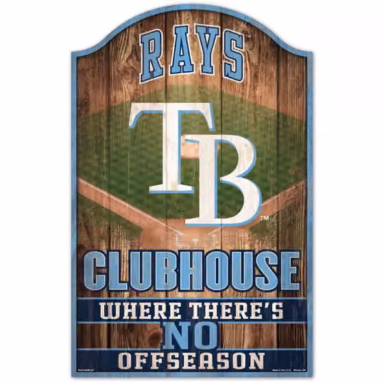 Tampa Bay Rays WinCraft MLB Clubhouse Wood Sign view 1