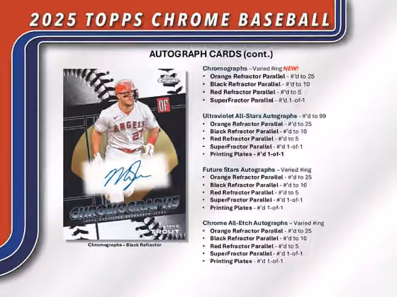 2025 Topps Chrome Baseball MLB Breaker Delight Box view 6