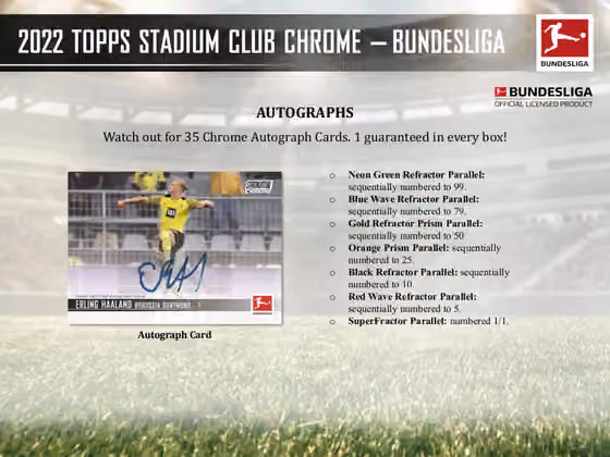 2021/22 Topps Stadium Club Chrome Bundesliga Soccer Hobby Box view 5