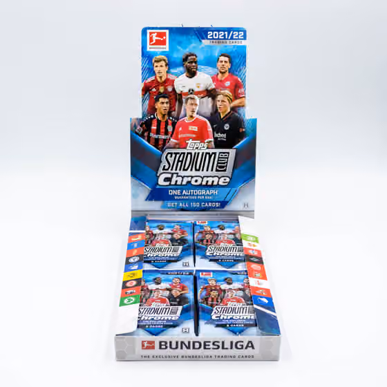 2021/22 Topps Stadium Club Chrome Bundesliga Soccer Hobby Box view 2