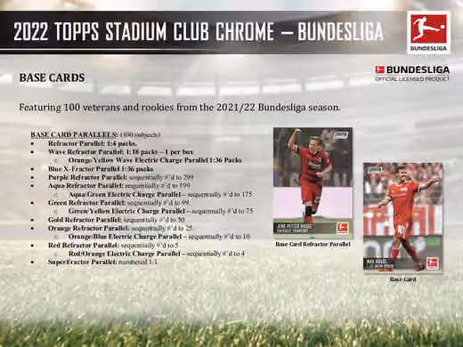 2021/22 Topps Stadium Club Chrome Bundesliga Soccer Hobby Box view 4