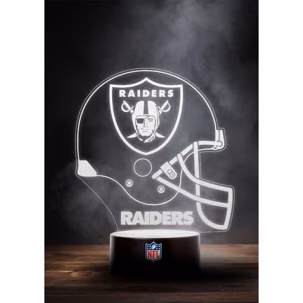 Las Vegas Raiders NFL Helmet LED Sign view 1