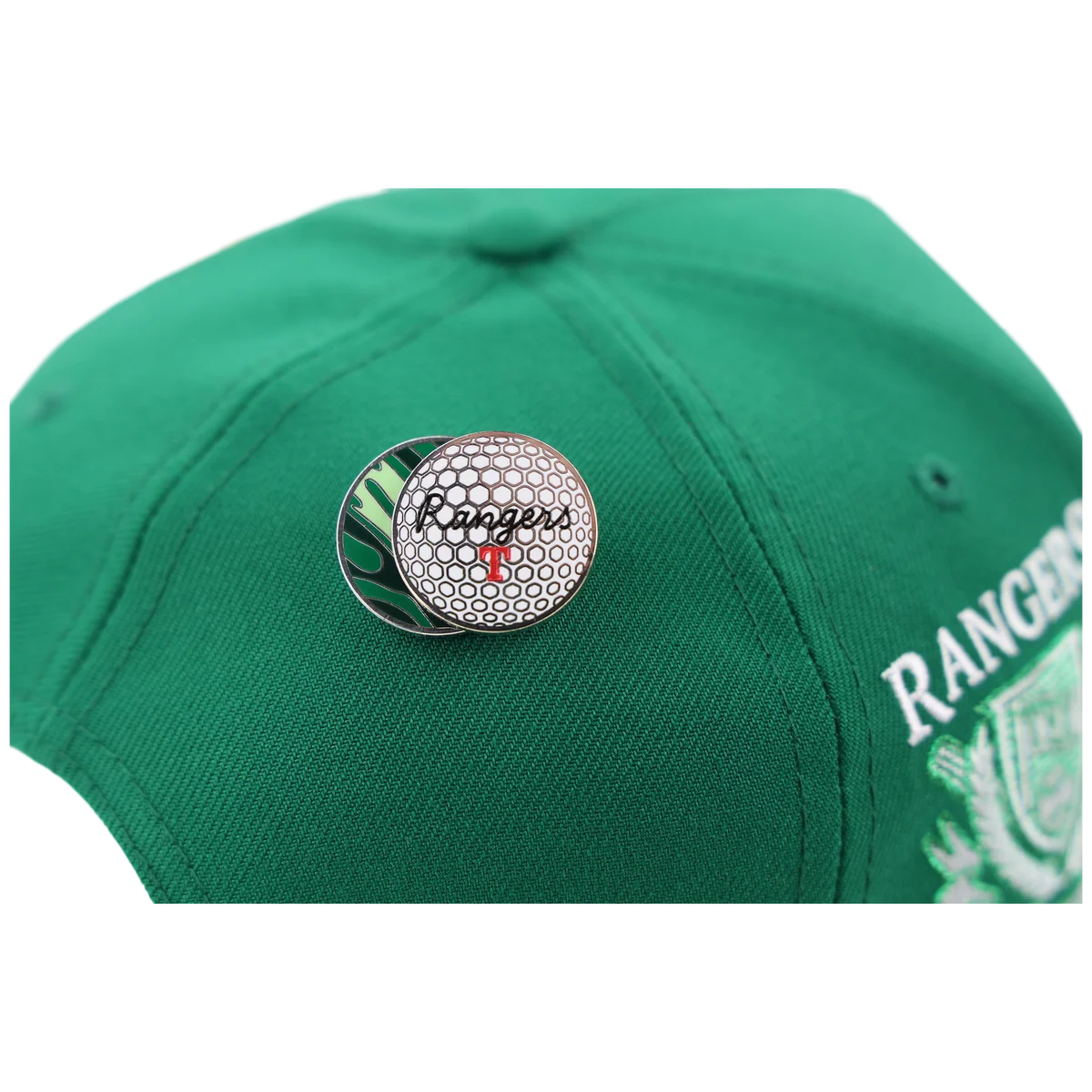 Texas Rangers MLB Augusta Bloom New Era 9FORTY w/ Golf Pin back view