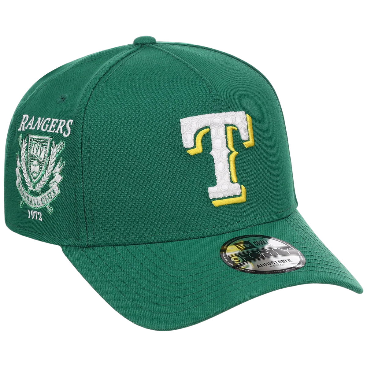 Texas Rangers MLB Augusta Bloom New Era 9FORTY w/ Golf Pin front view