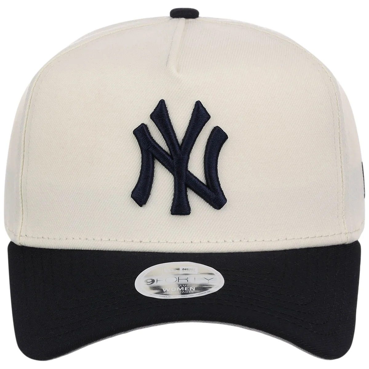 New York Yankees Women's New Era 9FORTY Chrome OTC A-Frame detail view