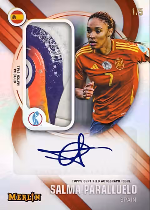 2025 topps Merlin UEFA Women's Euros Hobby Box view 6
