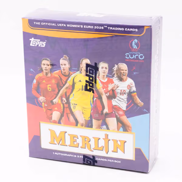 2025 topps Merlin UEFA Women's Euros Hobby Box view 1