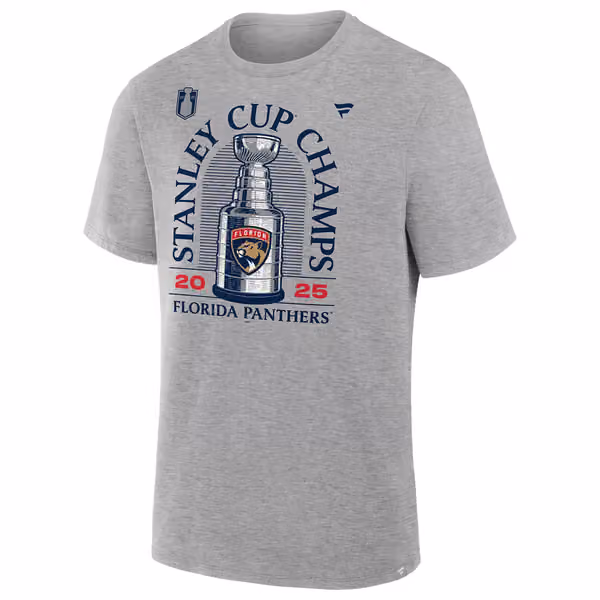 Florida Panthers 2025 Stanley Cup Champions Locker Room Fanatics NHL T-Shirt view 1