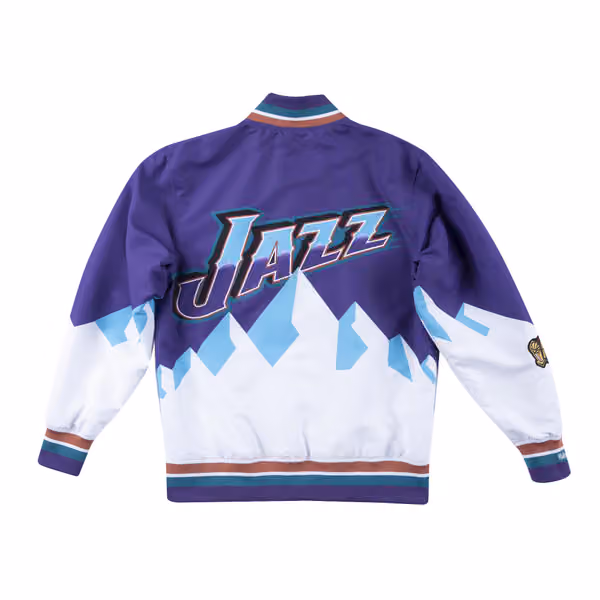 Utah Jazz 1997-98 Authentic Warm Up NBA Jacket Purple view 2