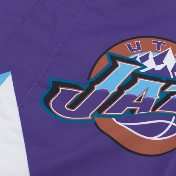 Utah Jazz 1997-98 Authentic Warm Up NBA Jacket Purple view 3